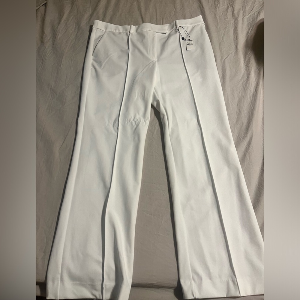 NWT Express Boot High Rise Dress Pants white